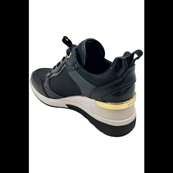 Michael Kors Women's Crista Trainer Tech Canvas Lace Up Sneakers Black - Medium - Picture 3 of 3